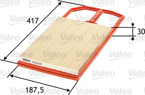 Valeo 585095 - Въздушен филтър vvparts.bg