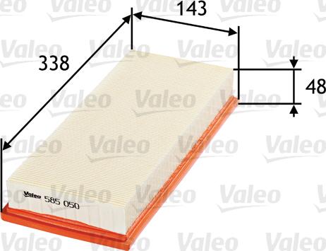 Valeo 585050 - Въздушен филтър vvparts.bg