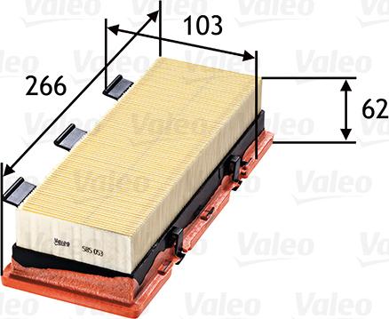 Valeo 585053 - Въздушен филтър vvparts.bg
