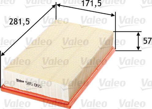 Valeo 585065 - Въздушен филтър vvparts.bg