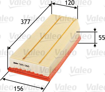 Valeo 585066 - Въздушен филтър vvparts.bg