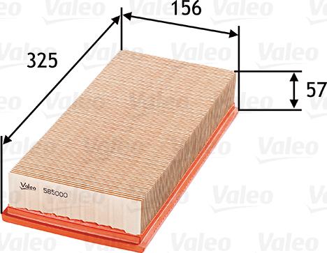 Valeo 585000 - Въздушен филтър vvparts.bg