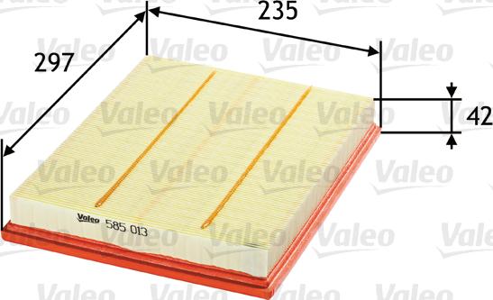 Valeo 585013 - Въздушен филтър vvparts.bg