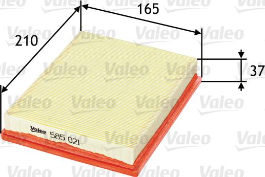 Valeo 585021 - Въздушен филтър vvparts.bg