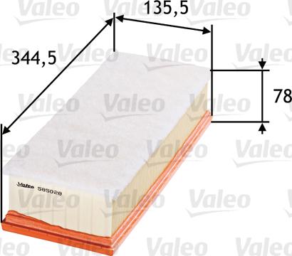 Valeo 585028 - Въздушен филтър vvparts.bg