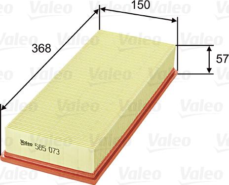 Valeo 585073 - Въздушен филтър vvparts.bg