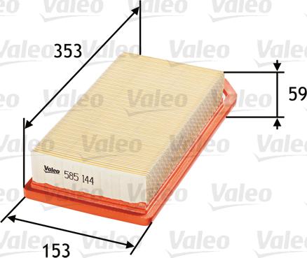 Valeo 585144 - Въздушен филтър vvparts.bg