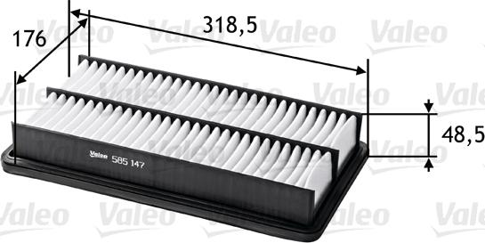 Valeo 585147 - Въздушен филтър vvparts.bg