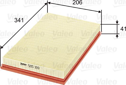 Valeo 585169 - Въздушен филтър vvparts.bg
