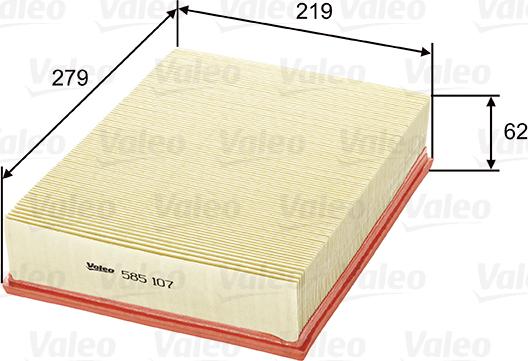 Valeo 585107 - Въздушен филтър vvparts.bg