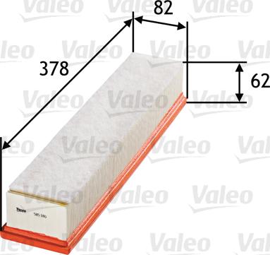Valeo 585180 - Въздушен филтър vvparts.bg