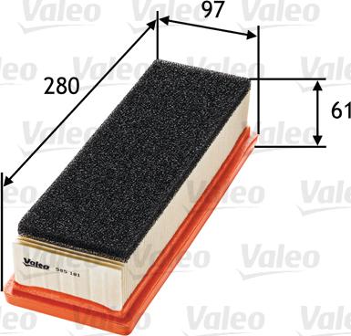 Valeo 585181 - Въздушен филтър vvparts.bg