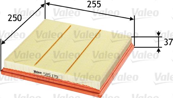 Valeo 585179 - Въздушен филтър vvparts.bg