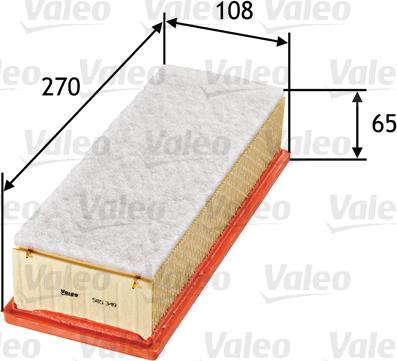 Valeo 585349 - Въздушен филтър vvparts.bg