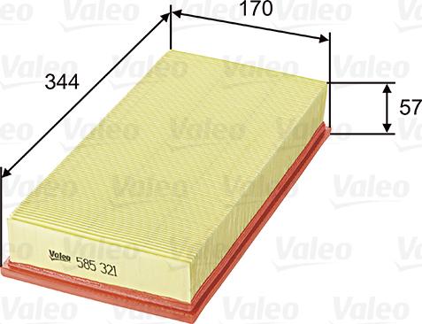 Valeo 585321 - Въздушен филтър vvparts.bg