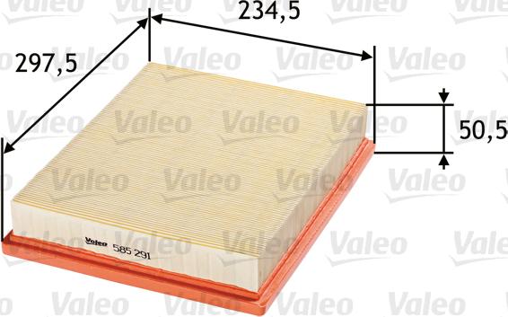 Valeo 585291 - Въздушен филтър vvparts.bg