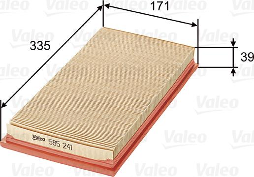 Valeo 585241 - Въздушен филтър vvparts.bg