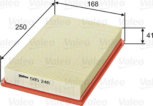 Valeo 585248 - Въздушен филтър vvparts.bg