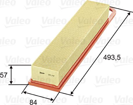 Valeo 585247 - Въздушен филтър vvparts.bg