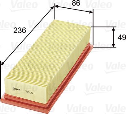 Valeo 585254 - Въздушен филтър vvparts.bg