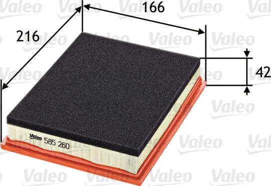 Valeo 585260 - Въздушен филтър vvparts.bg