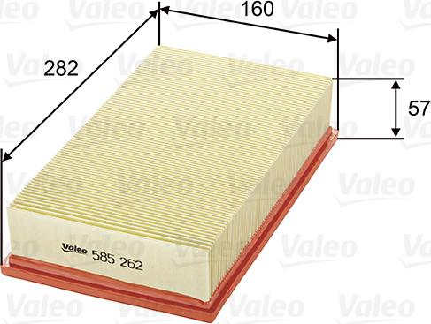 Valeo 585262 - Въздушен филтър vvparts.bg