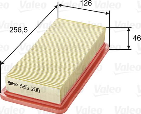 Valeo 585206 - Въздушен филтър vvparts.bg