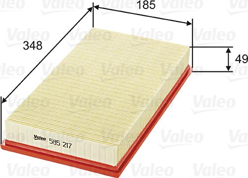 Valeo 585217 - Въздушен филтър vvparts.bg