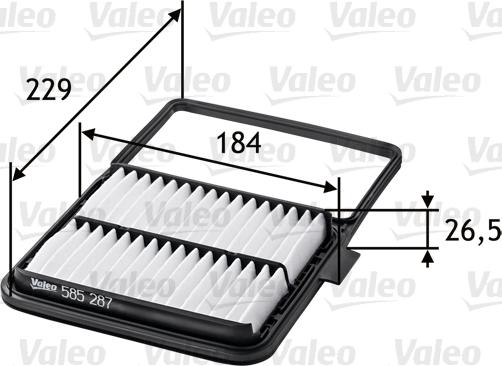 Valeo 585287 - Въздушен филтър vvparts.bg