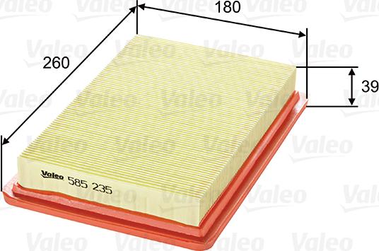 Valeo 585235 - Въздушен филтър vvparts.bg