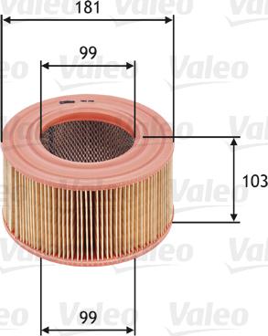 Valeo 585708 - Въздушен филтър vvparts.bg