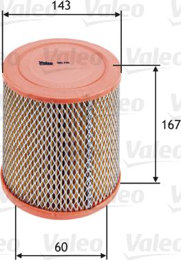 Valeo 585726 - Въздушен филтър vvparts.bg