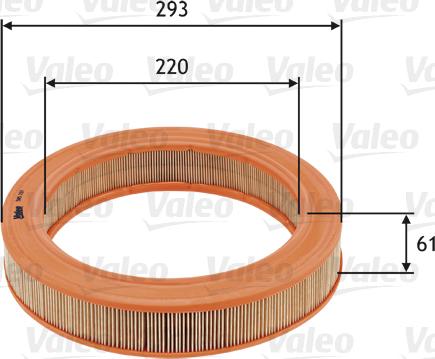 Valeo 585727 - Въздушен филтър vvparts.bg