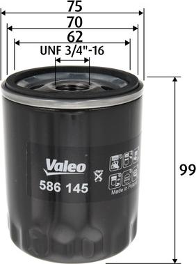 Valeo 586145 - Маслен филтър vvparts.bg