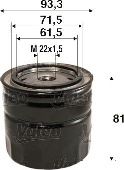 Valeo 586110 - Маслен филтър vvparts.bg