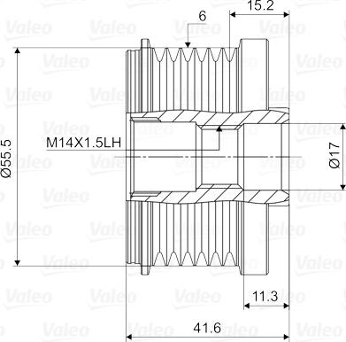 Valeo 588047 - Ремъчна шайба, генератор vvparts.bg