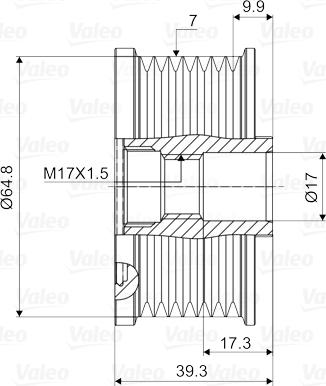 Valeo 588069 - Ремъчна шайба, генератор vvparts.bg