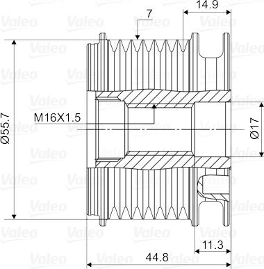 Valeo 588060 - Ремъчна шайба, генератор vvparts.bg