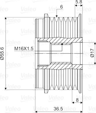 Valeo 588068 - Ремъчна шайба, генератор vvparts.bg