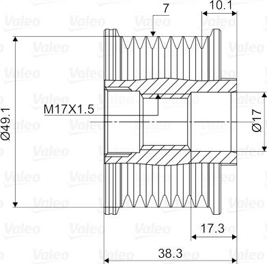 Valeo 588063 - Ремъчна шайба, генератор vvparts.bg