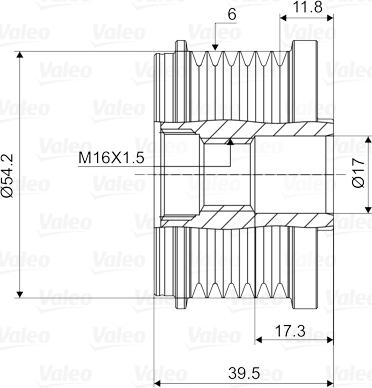 Valeo 588062 - Ремъчна шайба, генератор vvparts.bg