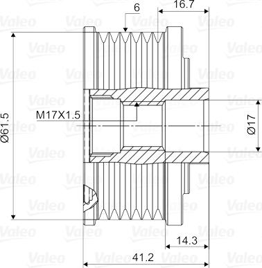 Valeo 588009 - Ремъчна шайба, генератор vvparts.bg