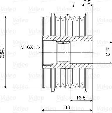 Valeo 588006 - Ремъчна шайба, генератор vvparts.bg