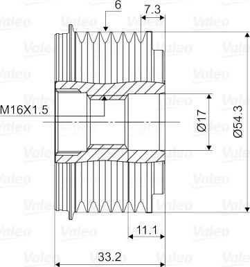 Valeo 588015 - Ремъчна шайба, генератор vvparts.bg