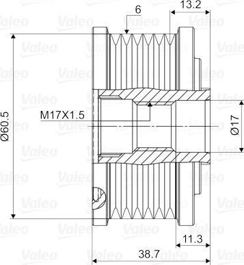 Valeo 588089 - Ремъчна шайба, генератор vvparts.bg