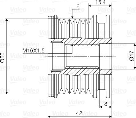 Valeo 588039 - Ремъчна шайба, генератор vvparts.bg