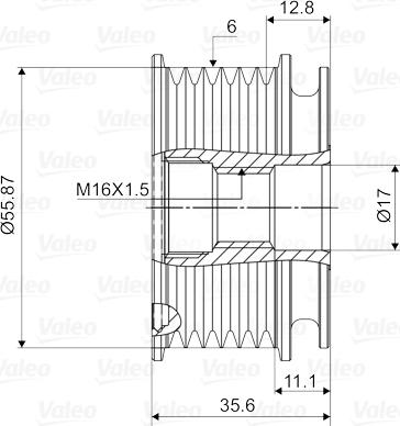 Valeo 588032 - Ремъчна шайба, генератор vvparts.bg