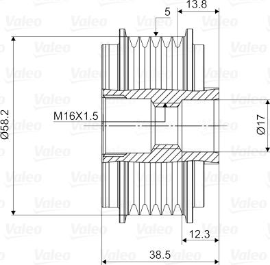 Valeo 588037 - Ремъчна шайба, генератор vvparts.bg