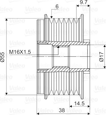 Valeo 588134 - Ремъчна шайба, генератор vvparts.bg