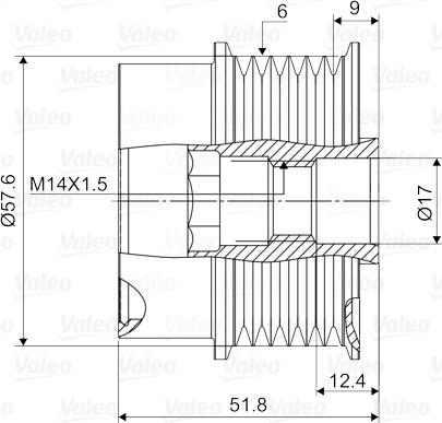 Valeo 588131 - Ремъчна шайба, генератор vvparts.bg